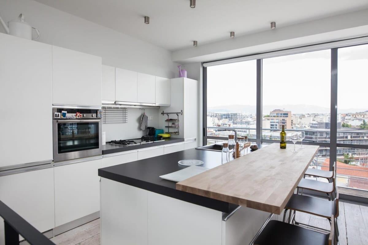 Penthouse With 360 View Of Athens And Private Gym Apartment Bagian luar foto