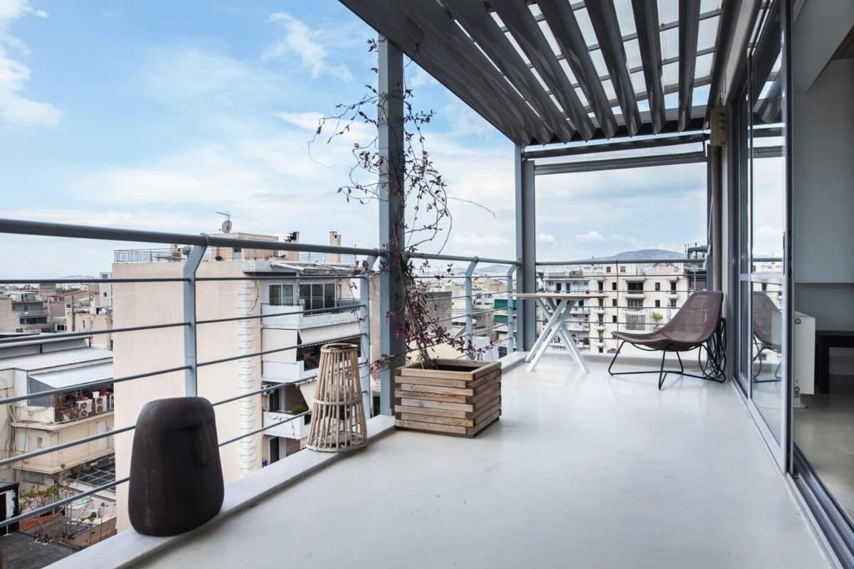 Penthouse With 360 View Of Athens And Private Gym Apartment Bagian luar foto
