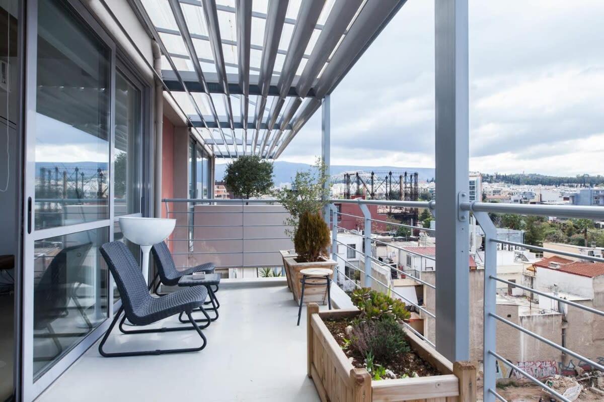 Penthouse With 360 View Of Athens And Private Gym Apartment Bagian luar foto