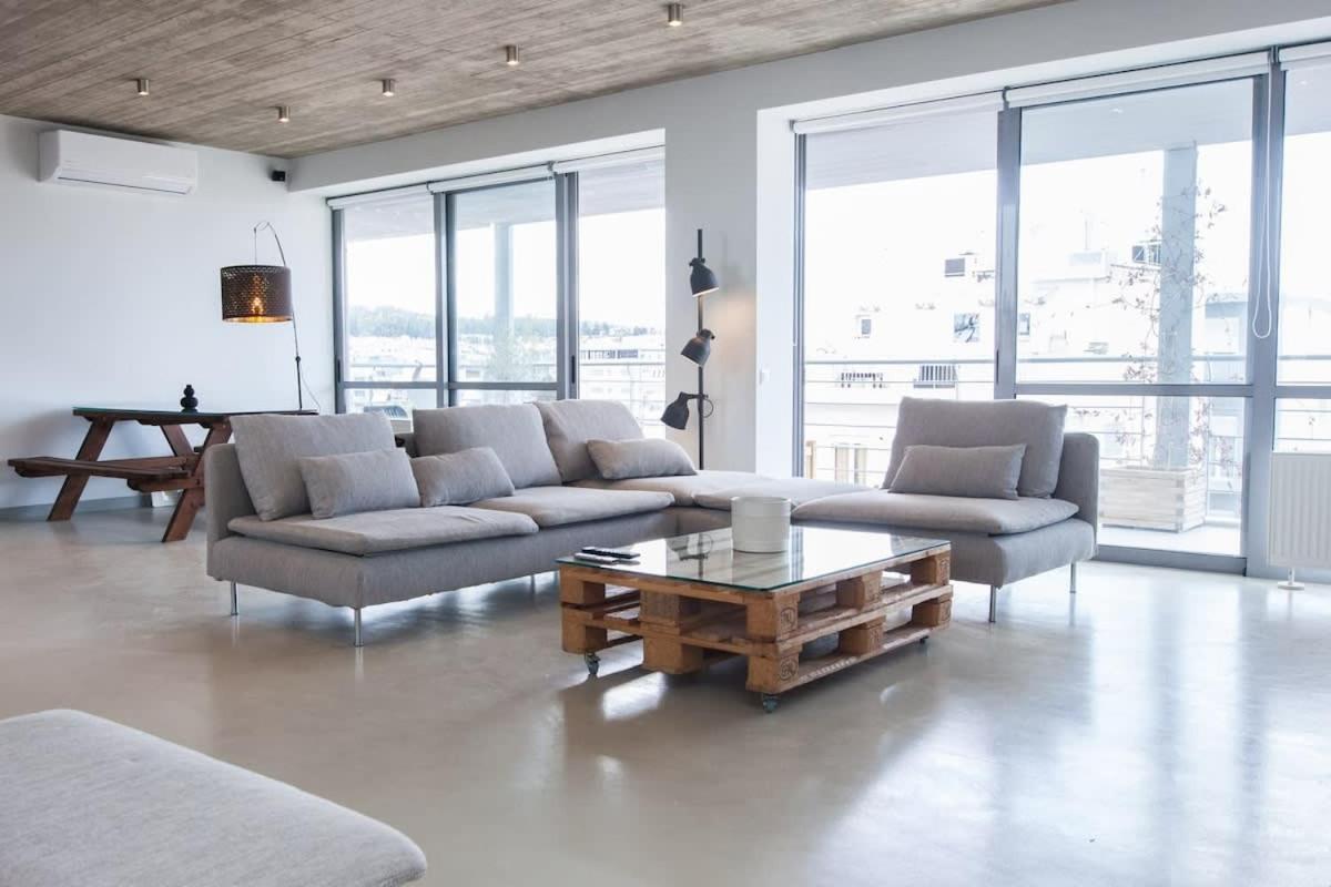 Penthouse With 360 View Of Athens And Private Gym Apartment Bagian luar foto